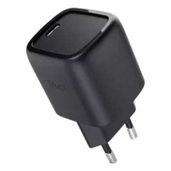 Cargador Trust Maxo 30W USB-C GaN Cargador Interior Carga rápida Negro