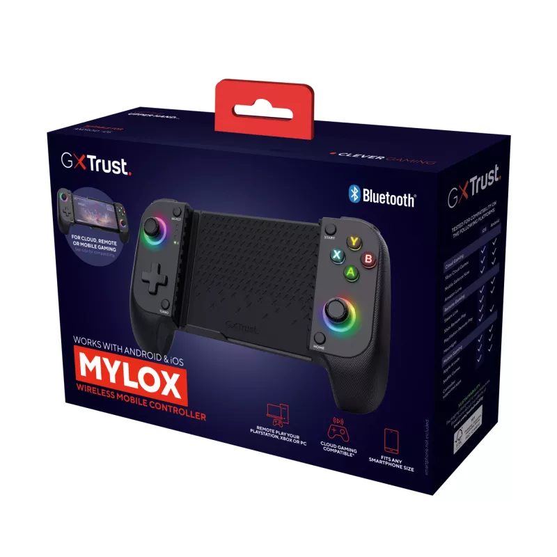 Trust GXT 735G Mylox Gris Mando Bluetooth Analógico/Digital Android, iOS