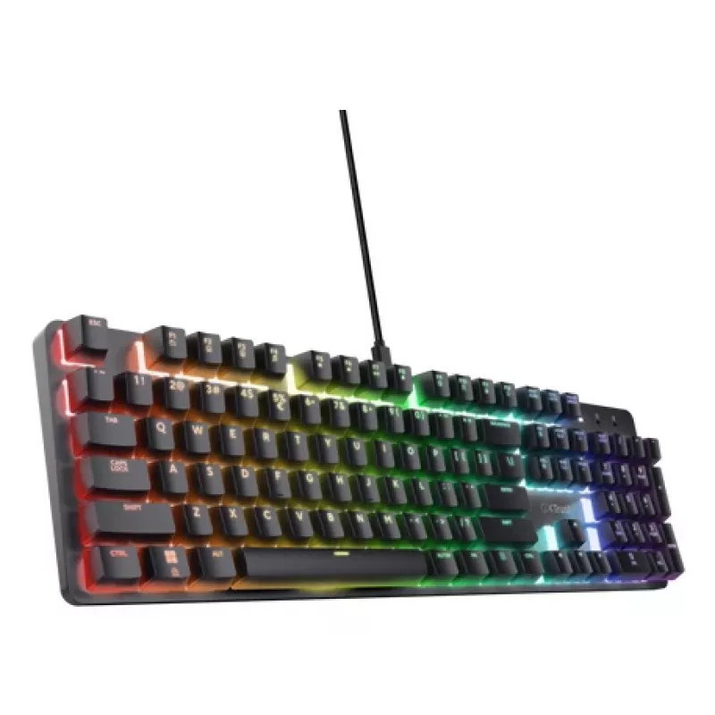 Trust GXT 871 Zora Teclado Gaming USB AZERTY Belga Negro