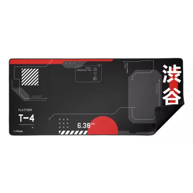 Alfombrilla de ratón Gaming TRUST GXT 759 XXL — 900×400 mm, PET, negro/rojo
