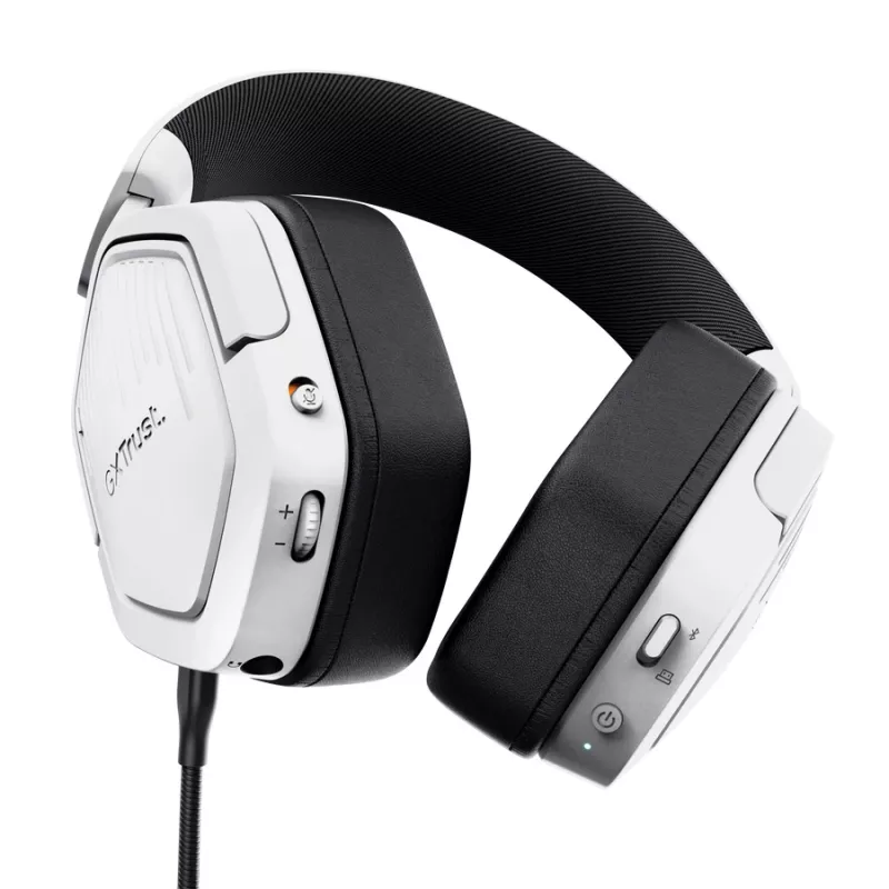 Trust GXT 493PS Carus Auriculares con cable e inalámbricos Diadema Gaming Bluetooth Blanco