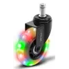 Ruedas para silla gaming TRUST GXT 701 Ruedas de gel LED para sillas giratorias, pack de 5