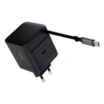 Cargador TRUST Maxo 65W USB-C con cable enrollable de 67 cm