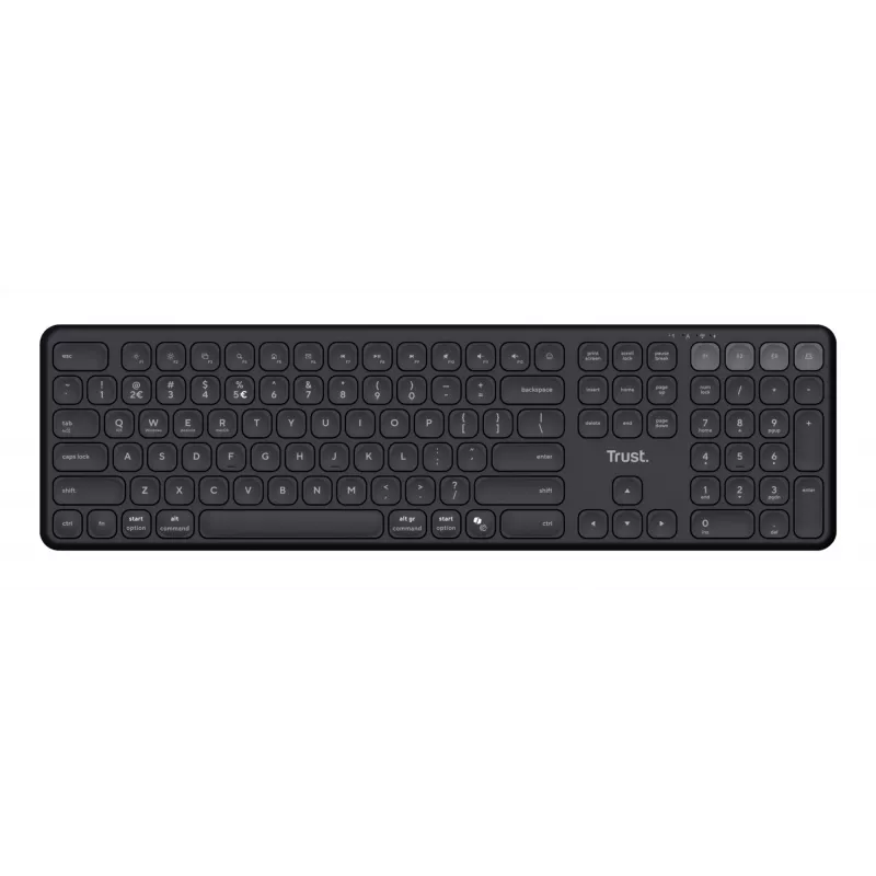 Trust Vaiya Teclado Universal USB + RF Wireless + Bluetooth AZERTY Belga Negro
