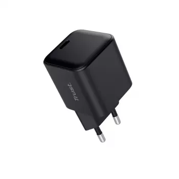 Cargador TRUST Maxo Ultracompacto 65W GaN USB-C Negro con cable de 2 m