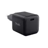 Cargador TRUST Maxo Ultracompacto 65W GaN USB-C Negro con cable de 2 m