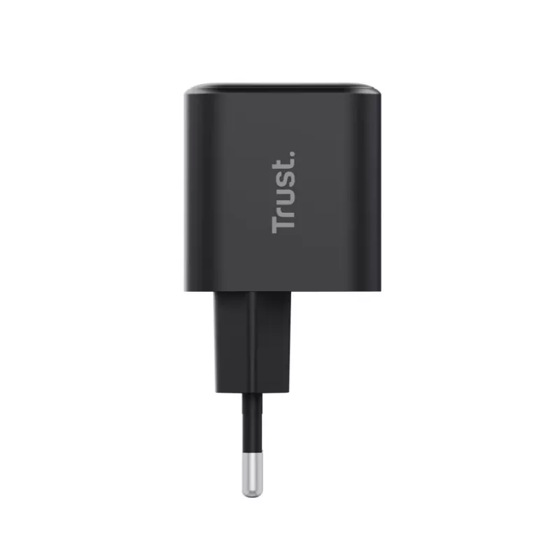 Cargador TRUST Maxo Ultracompacto 65W GaN USB-C Negro con cable de 2 m