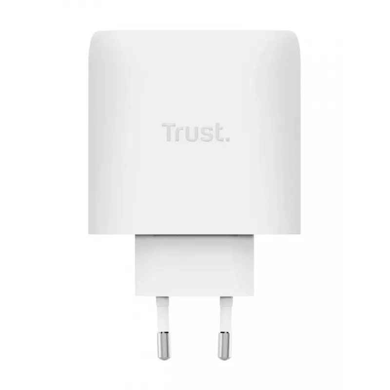TRUST Maxo 65W Cargador rápido de CA de interior, 3x USB-C, máx. 20 V, cable de 2 m, blanco