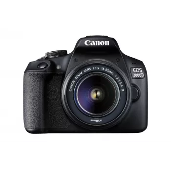 Cámara réflex Canon EOS 2000D BK 18-55 IS + SB130 +16GB EU26 kit de cámara réflex 24,1 MP CMOS 6000 x 4000 píxeles negro