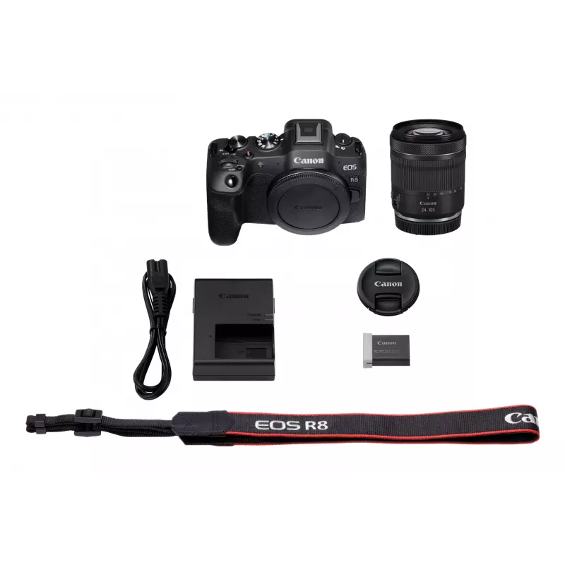 Canon EOS R8 + RF 24-105mm F4-7.1 IS STM MILC 24,2 MP CMOS 6000 x 4000 píxeles negro