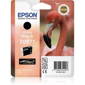 Epson Flamingo pack individual foto negro T0871 Ultra Gloss brillo 2