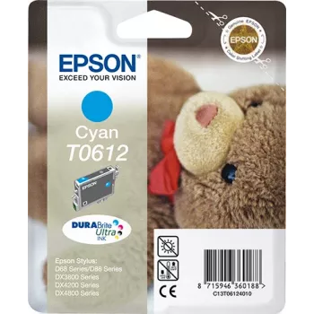 Epson Teddybear pack individual cian T0612 DURABrite Ultra tinta, cian, 8 ml, 1 ud.