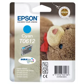 Epson Teddybear pack individual cian T0612 DURABrite Ultra tinta, cian, 8 ml, 1 ud.