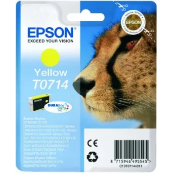 Epson Cheetah pack individual amarillo T0714 DURABrite Ultra tinta