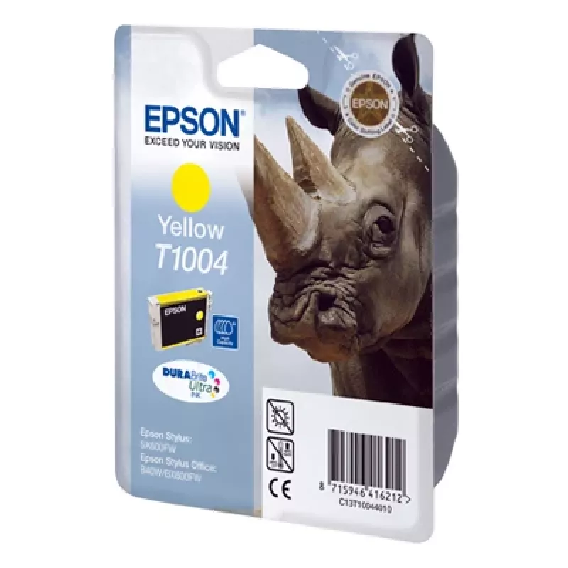 Epson Rhino pack individual amarillo T1004 DURABrite Ultra tinta, amarillo, tinta pigmentada, 1 ud.