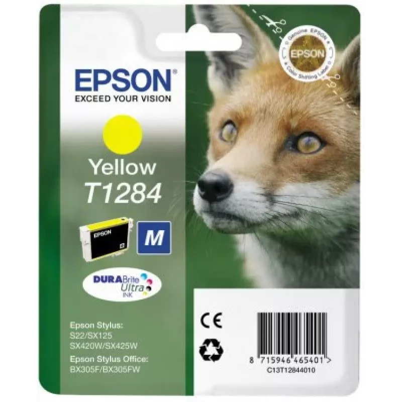 Tinta Epson Fox pack individual amarillo T1284 DURABrite Ultra