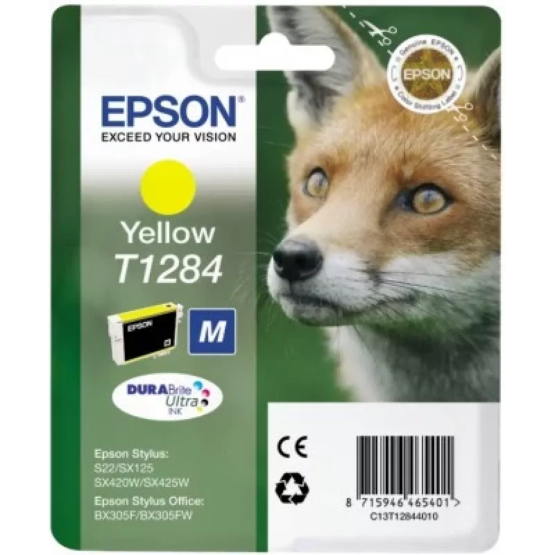 Tinta Epson Fox pack individual amarillo T1284 DURABrite Ultra