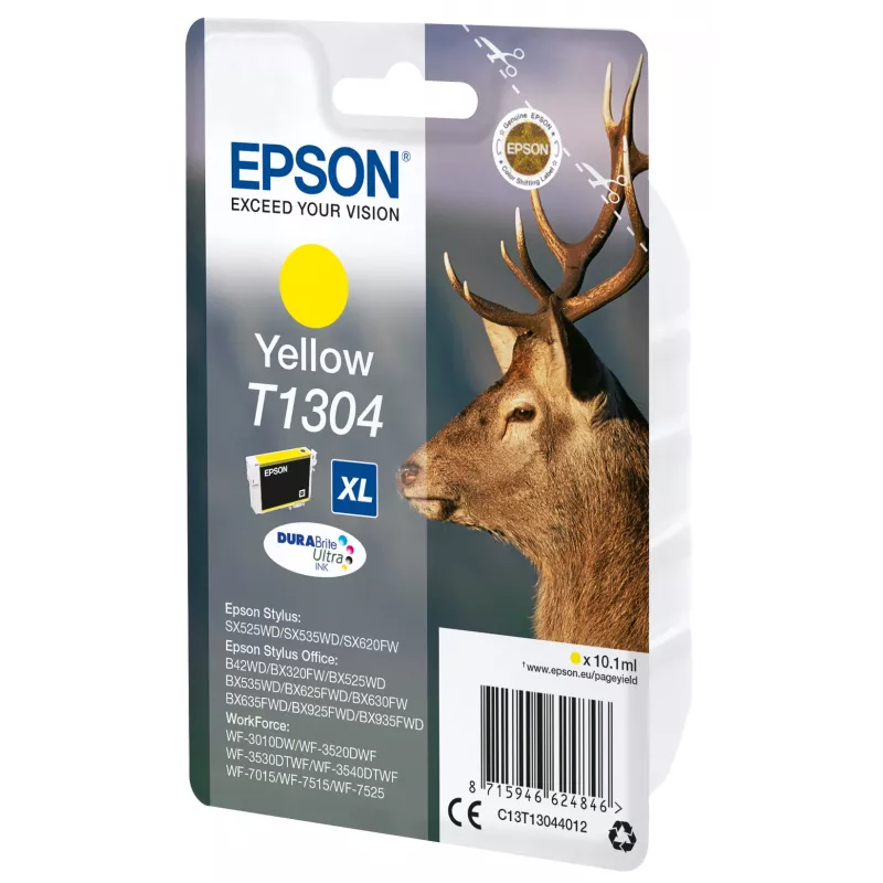Tinta Epson Stag pack individual amarillo T1304 DURABrite Ultra