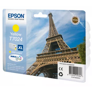 Cartucho de tinta Epson Eiffel Tower XL amarillo 2k, alta capacidad (XL), amarillo, tinta pigmentada, 21,3 ml, 1 ud.
