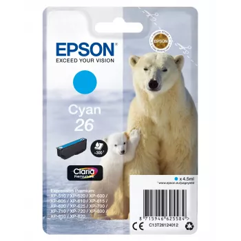 Epson Oso polar pack individual cian 26 tinta 
