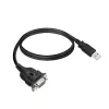 ACT adaptador USB a serie 0,6 m, negro, 0,6 m, USB Type-A, DB-9, conector macho, conector macho