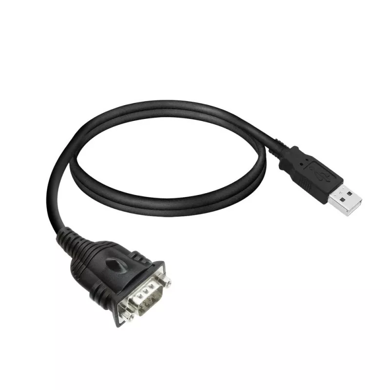 ACT adaptador USB a serie 0,6 m, negro, 0,6 m, USB Type-A, DB-9, conector macho, conector macho