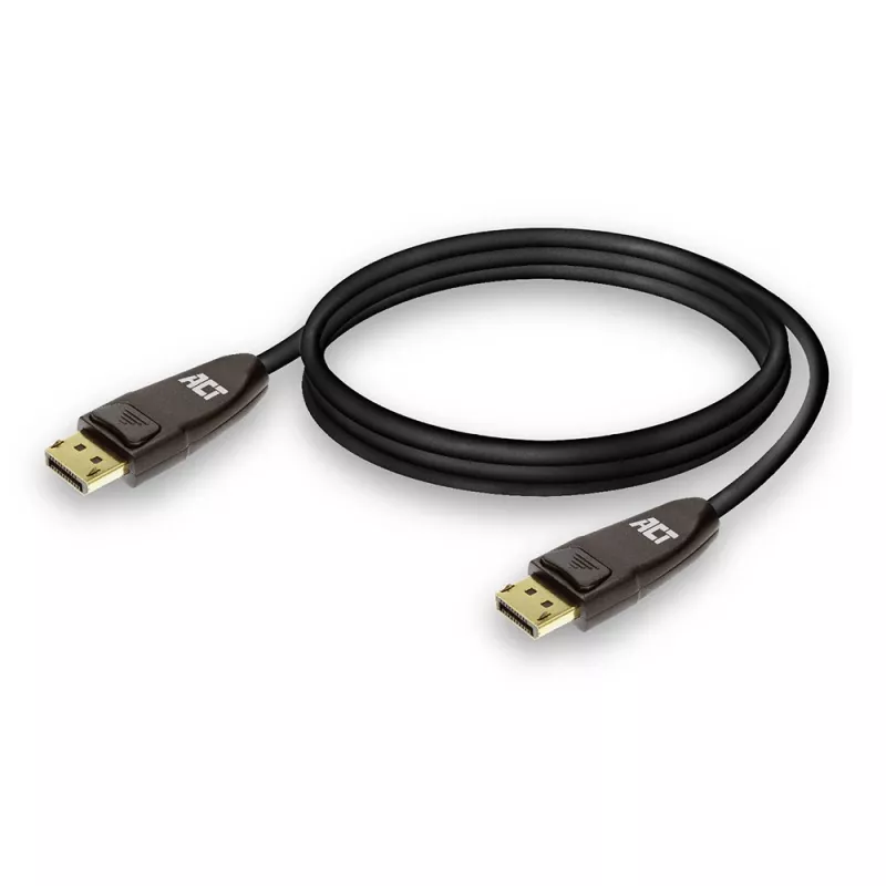 Cable DisplayPort 1.4 ACT 8K, 1m, 1 m, DisplayPort, DisplayPort, conector macho, conector macho, negro