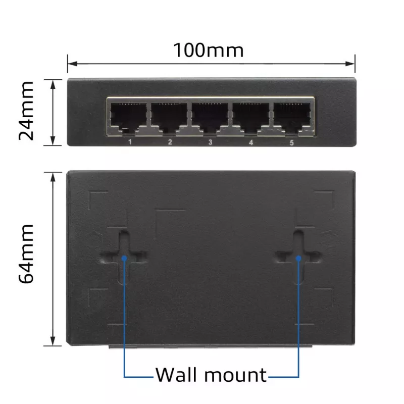 Switch no gestionado ACT AC4415 Gigabit Ethernet 5 puertos 10 Gbit/s