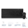 Conjunto de teclado y ratón inalámbricos ACT (Azerty), clic silencioso, ecológico, fabricado con materiales reciclados