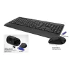 Conjunto de teclado y ratón inalámbricos ACT (Azerty), clic silencioso, ecológico, fabricado con materiales reciclados