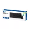 Conjunto de teclado y ratón inalámbricos ACT (Azerty), clic silencioso, ecológico, fabricado con materiales reciclados