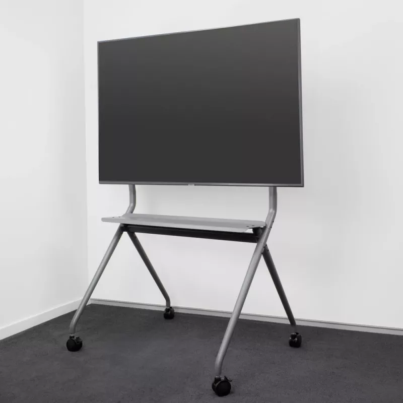 Soporte de suelo móvil ACT para TV/monitor, 50 inch a 86 inch, VESA, 127 cm (50 inch), 2,18 m (86 inch), 200 x 200 mm, 800 x 600 mm, aluminio, plástico, acero, gris