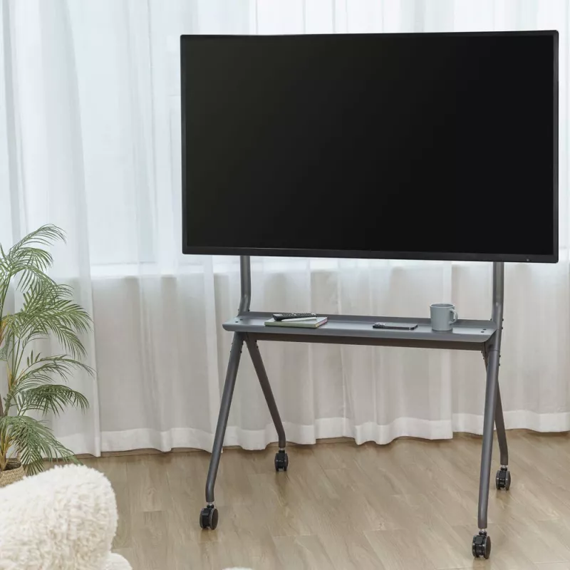 Soporte de suelo móvil ACT para TV/monitor, 50 inch a 86 inch, VESA, 127 cm (50 inch), 2,18 m (86 inch), 200 x 200 mm, 800 x 600 mm, aluminio, plástico, acero, gris