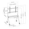 Soporte de suelo móvil ACT para TV/monitor, 50 inch a 86 inch, VESA, 127 cm (50 inch), 2,18 m (86 inch), 200 x 200 mm, 800 x 600 mm, aluminio, plástico, acero, gris