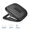 Reposapiés ergonómico ACT de altura ajustable con rodillos masajeadores