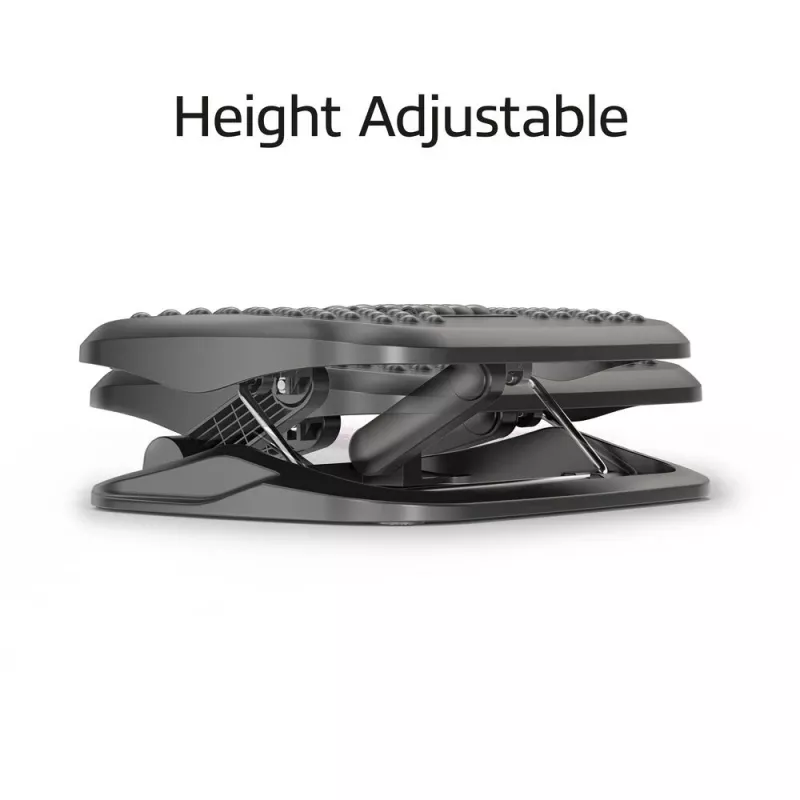 Reposapiés ergonómico ACT de altura ajustable con rodillos masajeadores