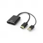 Adaptador de cable de vídeo ACT AC7536 0,24 m HDMI + USB DisplayPort negro