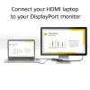 Adaptador de cable de vídeo ACT AC7536 0,24 m HDMI + USB DisplayPort negro