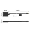 Adaptador de cable de vídeo ACT AC7536 0,24 m HDMI + USB DisplayPort negro