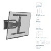 Soporte de pared para TV con movimiento completo ACT AC8357 para pantallas de 43 inch a 90 inch, VESA 100x200 – 600x400, inclinación -15° – 3°, giro ±30°, carga máx. 50 kg, ultraplano