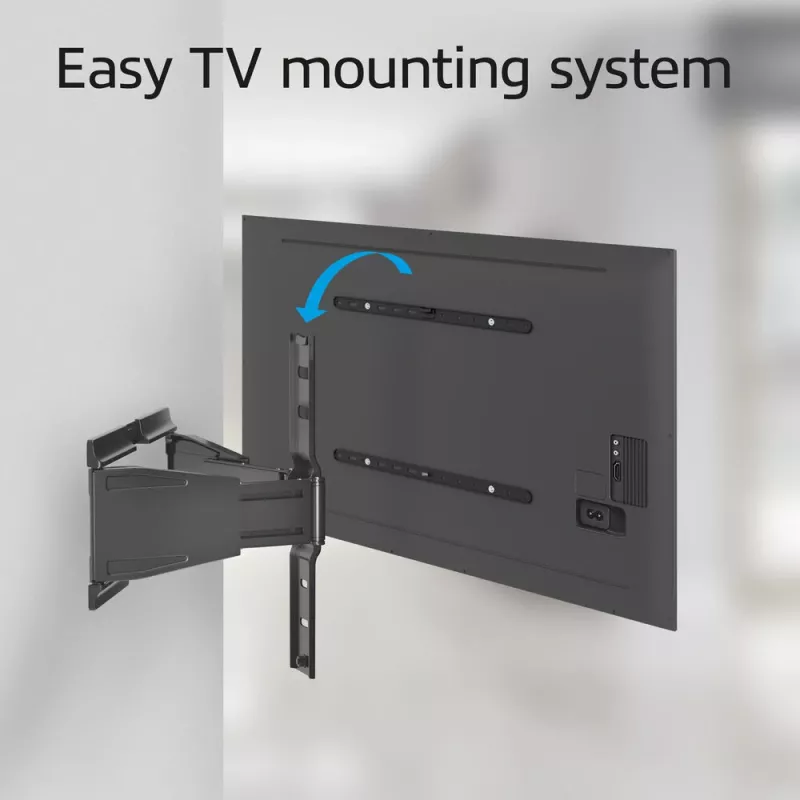 Soporte de pared para TV con movimiento completo ACT AC8357 para pantallas de 43 inch a 90 inch, VESA 100x200 – 600x400, inclinación -15° – 3°, giro ±30°, carga máx. 50 kg, ultraplano