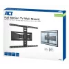 Soporte de pared para TV con movimiento completo ACT AC8357 para pantallas de 43 inch a 90 inch, VESA 100x200 – 600x400, inclinación -15° – 3°, giro ±30°, carga máx. 50 kg, ultraplano