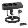 Regleta de enchufes de escritorio ACT con 3 tomas Type-F, 30W Power Delivery, conexiones USB Type-C/A, longitud de cable 1,5 metros