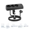 Regleta de enchufes de escritorio ACT con 3 tomas Type-F, 30W Power Delivery, conexiones USB Type-C/A, longitud de cable 1,5 metros
