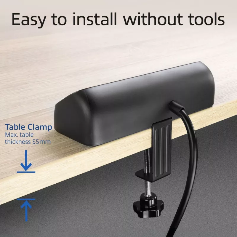 Regleta de enchufes de escritorio ACT con 3 tomas Type-F, 30W Power Delivery, conexiones USB Type-C/A, longitud de cable 1,5 metros