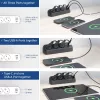 Regleta de enchufes de escritorio ACT con 3 tomas Type-F, 30W Power Delivery, conexiones USB Type-C/A, longitud de cable 1,5 metros