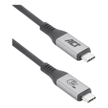 Cable ACT USB4 80Gbps Thunderbolt 5 240W USB Type-C, certificado USB-IF, 1,5 metros