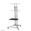 Neomounts PLASMA-M1800E soporte móvil para TV 27-70 pulgadas, plata, soporte de suelo portátil, acero, 50 kg, 68,6 cm (27 pulgadas), 177,8 cm (70 pulgadas)