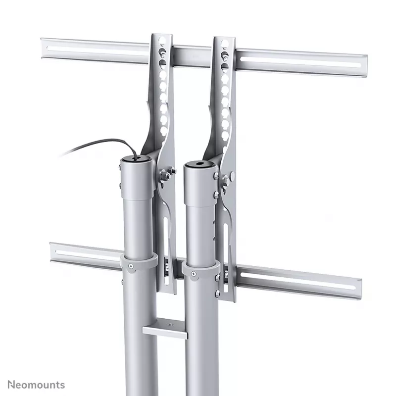 Neomounts PLASMA-M1800E soporte móvil para TV 27-70 pulgadas, plata, soporte de suelo portátil, acero, 50 kg, 68,6 cm (27 pulgadas), 177,8 cm (70 pulgadas)