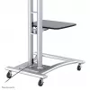 Neomounts PLASMA-M1800E soporte móvil para TV 27-70 pulgadas, plata, soporte de suelo portátil, acero, 50 kg, 68,6 cm (27 pulgadas), 177,8 cm (70 pulgadas)